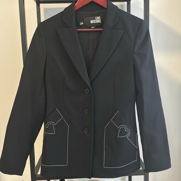 LOVE MOSCHINO
Topstitched cotton-blend blazer - Picture 2 of 11